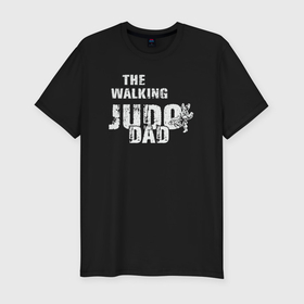 Мужская футболка хлопок Slim с принтом The walking judo dad в Санкт-Петербурге, 92% хлопок, 8% лайкра | приталенный силуэт, круглый вырез ворота, длина до линии бедра, короткий рукав | Тематика изображения на принте: 
