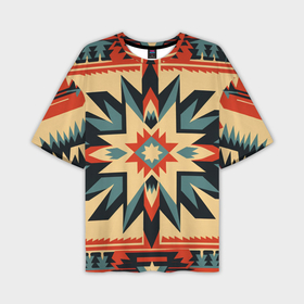 Мужская футболка oversize 3D с принтом Орнамент в стиле американских индейцев в Курске,  |  | 