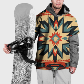 Накидка на куртку 3D с принтом Орнамент в стиле американских индейцев в Белгороде, 100% полиэстер |  | Тематика изображения на принте: 