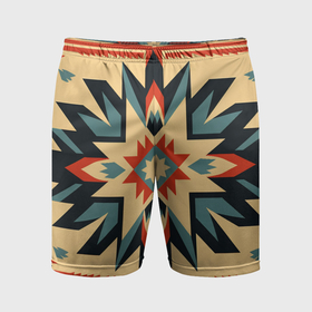 Мужские шорты спортивные с принтом Орнамент в стиле американских индейцев в Курске,  |  | Тематика изображения на принте: 