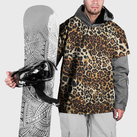 Накидка на куртку 3D с принтом Пятнистая шкура   леопард в Кировске, 100% полиэстер |  | 