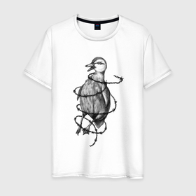 Мужская футболка хлопок с принтом Scratchy в Курске, 100% хлопок | прямой крой, круглый вырез горловины, длина до линии бедер, слегка спущенное плечо. | 