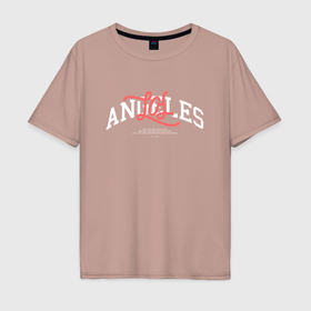 Мужская футболка хлопок Oversize с принтом Los angeles streetwear в Петрозаводске, 100% хлопок | свободный крой, круглый ворот, “спинка” длиннее передней части | 