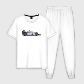 Мужская пижама хлопок с принтом Formula 1 Williams в Курске, 100% хлопок | брюки и футболка прямого кроя, без карманов, на брюках мягкая резинка на поясе и по низу штанин
 | Тематика изображения на принте: 