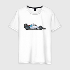 Мужская футболка хлопок с принтом Formula 1 Williams в Курске, 100% хлопок | прямой крой, круглый вырез горловины, длина до линии бедер, слегка спущенное плечо. | Тематика изображения на принте: 
