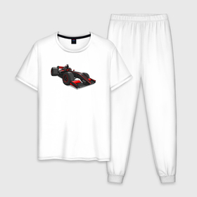 Мужская пижама хлопок с принтом Formula 1 Макларен в Белгороде, 100% хлопок | брюки и футболка прямого кроя, без карманов, на брюках мягкая резинка на поясе и по низу штанин
 | 