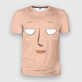 Мужская футболка 3D Slim с принтом Ван панч мен улыбочка Сайтама , 100% полиэстер с улучшенными характеристиками | приталенный силуэт, круглая горловина, широкие плечи, сужается к линии бедра | 