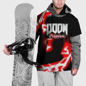 Накидка на куртку 3D с принтом Doom eternal storm , 100% полиэстер |  | Тематика изображения на принте: 