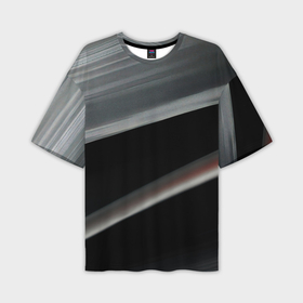 Мужская футболка oversize 3D с принтом Black grey abstract в Белгороде,  |  | 