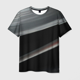 Мужская футболка 3D с принтом Black grey abstract в Новосибирске, 100% полиэфир | прямой крой, круглый вырез горловины, длина до линии бедер | Тематика изображения на принте: 