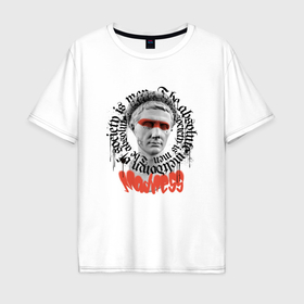 Мужская футболка хлопок Oversize с принтом Римский император Калигула с граффики в Кировске, 100% хлопок | свободный крой, круглый ворот, “спинка” длиннее передней части | Тематика изображения на принте: 
