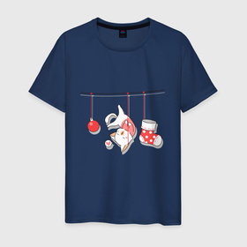 Мужская футболка хлопок с принтом Котик подарок в Белгороде, 100% хлопок | прямой крой, круглый вырез горловины, длина до линии бедер, слегка спущенное плечо. | 