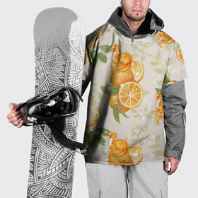 Накидка на куртку 3D с принтом Мандариновое настроение оранжевый дракон в Тюмени, 100% полиэстер |  | 