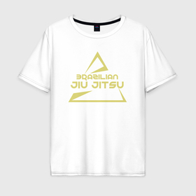 Мужская футболка хлопок Oversize с принтом Jiu jitsu brazil в Белгороде, 100% хлопок | свободный крой, круглый ворот, “спинка” длиннее передней части | 