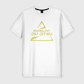 Мужская футболка хлопок Slim с принтом Jiu jitsu brazil в Белгороде, 92% хлопок, 8% лайкра | приталенный силуэт, круглый вырез ворота, длина до линии бедра, короткий рукав | 