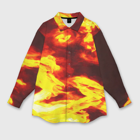 Мужская рубашка oversize 3D с принтом Огненное безумие в Новосибирске,  |  | Тематика изображения на принте: 