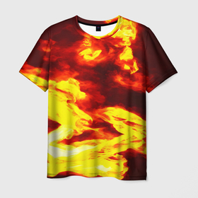 Мужская футболка 3D с принтом Огненное безумие в Белгороде, 100% полиэфир | прямой крой, круглый вырез горловины, длина до линии бедер | 