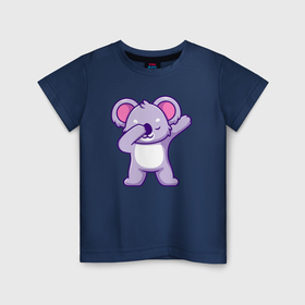 Детская футболка хлопок с принтом Koala dab в Санкт-Петербурге, 100% хлопок | круглый вырез горловины, полуприлегающий силуэт, длина до линии бедер | Тематика изображения на принте: 