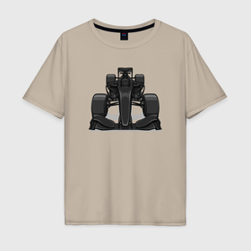 Мужская футболка хлопок Oversize с принтом Formula 1 black в Курске, 100% хлопок | свободный крой, круглый ворот, “спинка” длиннее передней части | Тематика изображения на принте: 