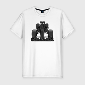 Мужская футболка хлопок Slim с принтом Formula 1 black в Петрозаводске, 92% хлопок, 8% лайкра | приталенный силуэт, круглый вырез ворота, длина до линии бедра, короткий рукав | Тематика изображения на принте: 