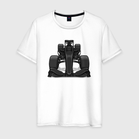Мужская футболка хлопок с принтом Formula 1 black , 100% хлопок | прямой крой, круглый вырез горловины, длина до линии бедер, слегка спущенное плечо. | Тематика изображения на принте: 