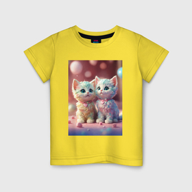Детская футболка хлопок с принтом The Wither cats в Тюмени, 100% хлопок | круглый вырез горловины, полуприлегающий силуэт, длина до линии бедер | Тематика изображения на принте: 