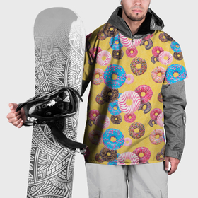 Накидка на куртку 3D с принтом Узор из пончиков с разными начинками в Тюмени, 100% полиэстер |  | Тематика изображения на принте: 