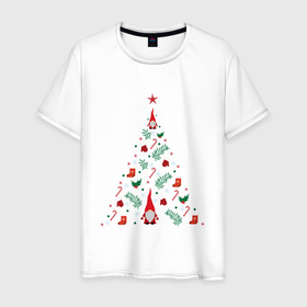 Мужская футболка хлопок с принтом Новый год вперед в Санкт-Петербурге, 100% хлопок | прямой крой, круглый вырез горловины, длина до линии бедер, слегка спущенное плечо. | 