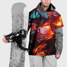 Накидка на куртку 3D с принтом Абстрактные камни из плит в Санкт-Петербурге, 100% полиэстер |  | Тематика изображения на принте: 