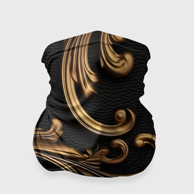 Бандана-труба 3D с принтом Золотые абстрактные  узоры в Екатеринбурге, 100% полиэстер, ткань с особыми свойствами — Activecool | плотность 150‒180 г/м2; хорошо тянется, но сохраняет форму | 