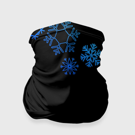 Бандана-труба 3D с принтом Переливающиеся снежинки в Санкт-Петербурге, 100% полиэстер, ткань с особыми свойствами — Activecool | плотность 150‒180 г/м2; хорошо тянется, но сохраняет форму | 