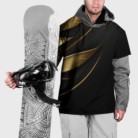 Накидка на куртку 3D с принтом Золотистый объемный  абстрактный узор в Белгороде, 100% полиэстер |  | 