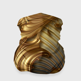 Бандана-труба 3D с принтом Золотая текстура и абстракции в Екатеринбурге, 100% полиэстер, ткань с особыми свойствами — Activecool | плотность 150‒180 г/м2; хорошо тянется, но сохраняет форму | 