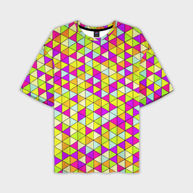 Мужская футболка oversize 3D с принтом Треугольный витраж в Тюмени,  |  | 