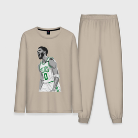 Мужская пижама с лонгсливом хлопок с принтом Tatum Celtics в Кировске,  |  | 
