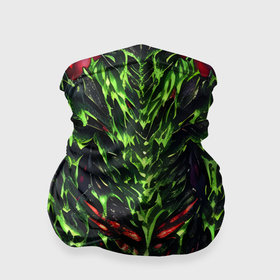 Бандана-труба 3D с принтом Green and red slime в Тюмени, 100% полиэстер, ткань с особыми свойствами — Activecool | плотность 150‒180 г/м2; хорошо тянется, но сохраняет форму | 