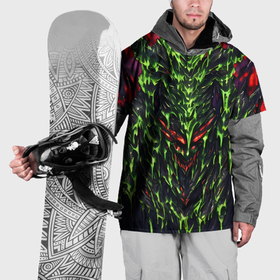 Накидка на куртку 3D с принтом Green and red slime в Тюмени, 100% полиэстер |  | Тематика изображения на принте: 