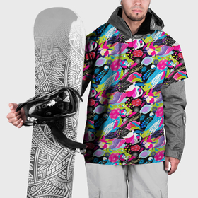 Накидка на куртку 3D с принтом Цветочный листопад в Белгороде, 100% полиэстер |  | Тематика изображения на принте: 