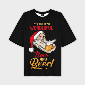 Мужская футболка oversize 3D с принтом It is the wonderful time for beer ,  |  | 