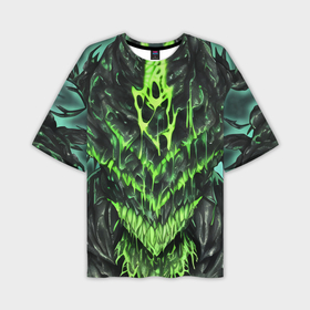 Мужская футболка oversize 3D с принтом Green slime ,  |  | Тематика изображения на принте: 