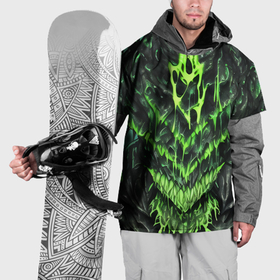 Накидка на куртку 3D с принтом Green slime в Тюмени, 100% полиэстер |  | Тематика изображения на принте: 