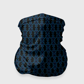 Бандана-труба 3D с принтом Узоры чёрно синий паттерн в Кировске, 100% полиэстер, ткань с особыми свойствами — Activecool | плотность 150‒180 г/м2; хорошо тянется, но сохраняет форму | 