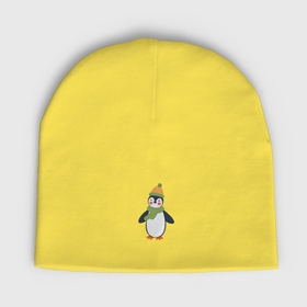 Мужская шапка демисезонная с принтом Весёлый пингвин в шапке в Курске,  |  | 