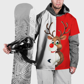 Накидка на куртку 3D с принтом Christmas deer art в Петрозаводске, 100% полиэстер |  | 
