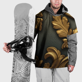 Накидка на куртку 3D с принтом Позолоченные узоры абстракт в Санкт-Петербурге, 100% полиэстер |  | 