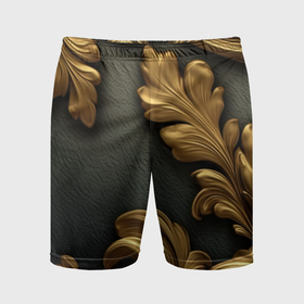 Мужские шорты спортивные с принтом Позолоченные узоры абстракт в Санкт-Петербурге,  |  | 