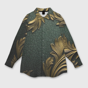 Мужская рубашка oversize 3D с принтом Позолоченная текстура узоры в Санкт-Петербурге,  |  | Тематика изображения на принте: 