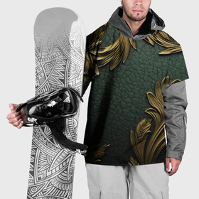 Накидка на куртку 3D с принтом Позолоченная текстура узоры в Новосибирске, 100% полиэстер |  | 