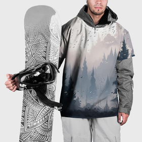 Накидка на куртку 3D с принтом Anime forest , 100% полиэстер |  | 