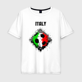 Мужская футболка хлопок Oversize с принтом Команда Италии в Тюмени, 100% хлопок | свободный крой, круглый ворот, “спинка” длиннее передней части | Тематика изображения на принте: 